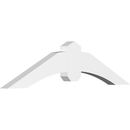 Ekena Millwork Archdale Architectural Grade PVC Gable Bracket, 36"W x 9"H x 2"D x 4"F, 6/12 Pitch GBP036X09X0204ARC00